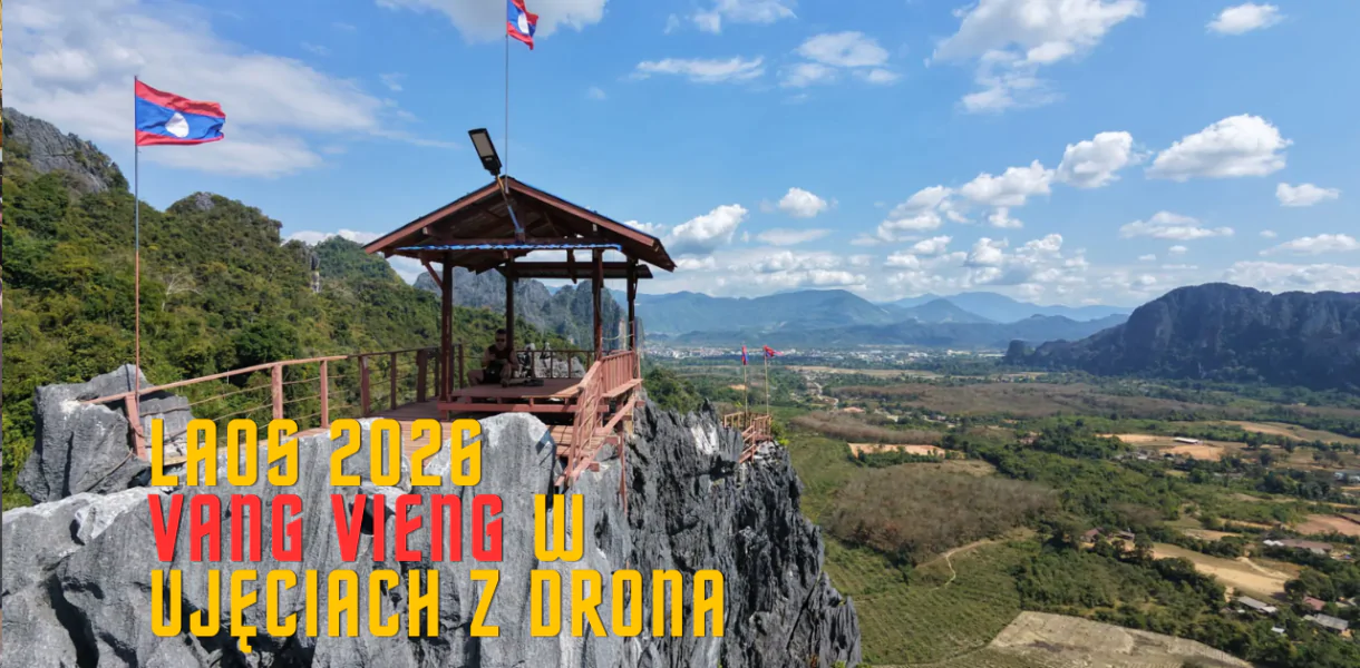 Vang Vieng Laos - relaksujący dron 2026
